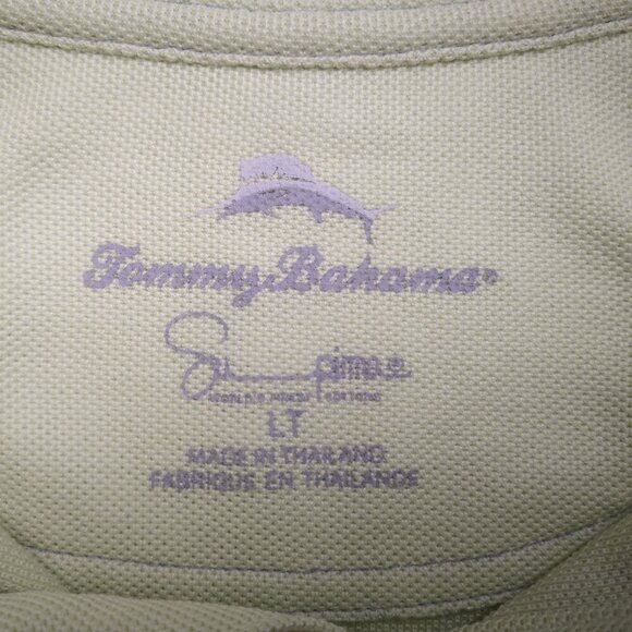 Tommy Bahama Men's Size Large Tall Lime Green Straight Fit Sailfish Logo Polo - Picture 3 of 8